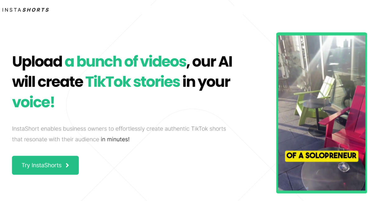 Preview of InstaShorts